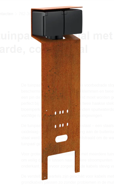 Niko - Spuitwaterdichte tuinpaal essential met tweevoudig stopc. - 762-36655