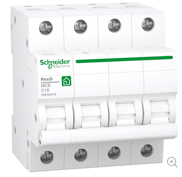Schneider - Automaat 4P 16A C 400V 3KA - R9F64416