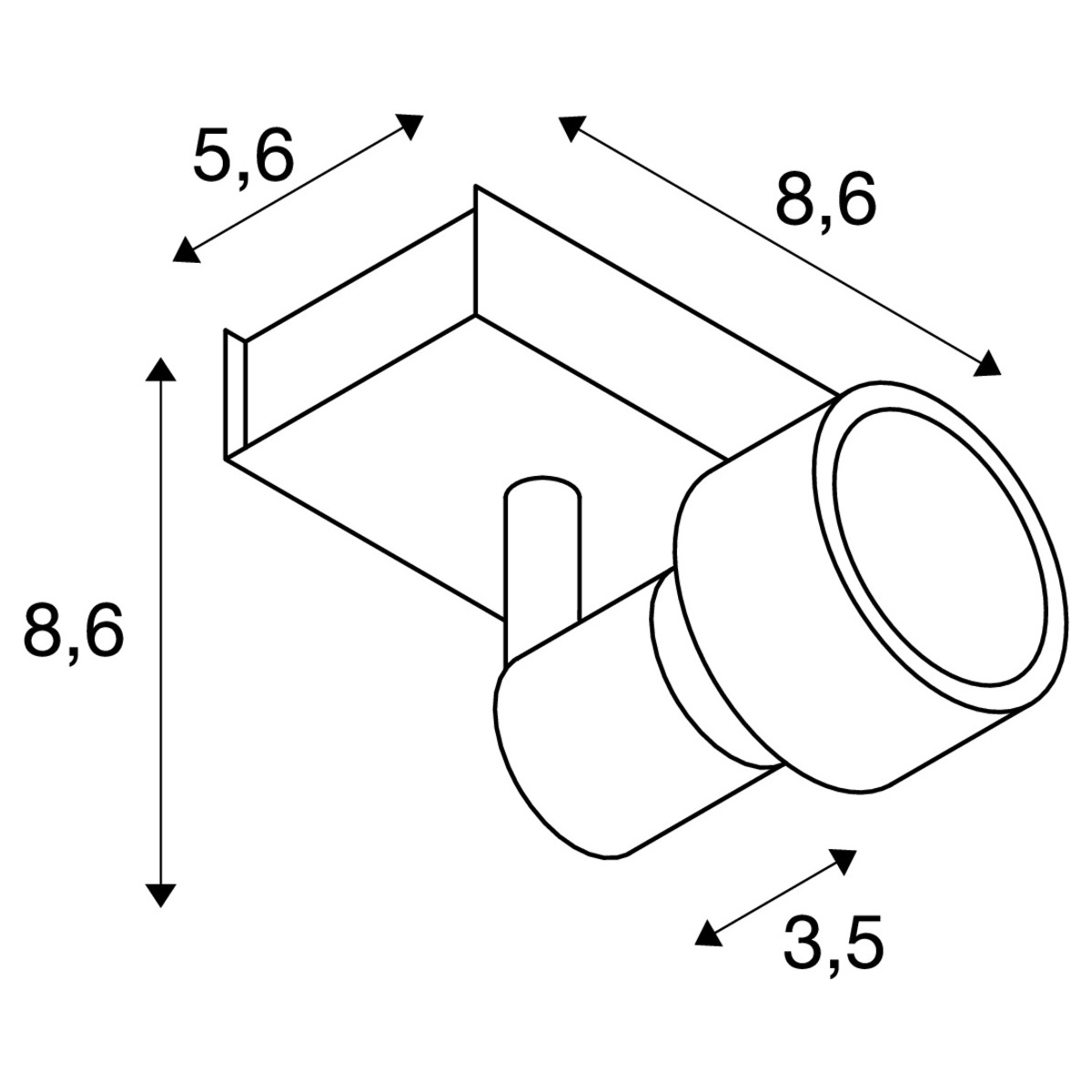SLV - PURI 1 wand en plafondarmatuur, eenvlammig, QPAR51, matwit - 147361