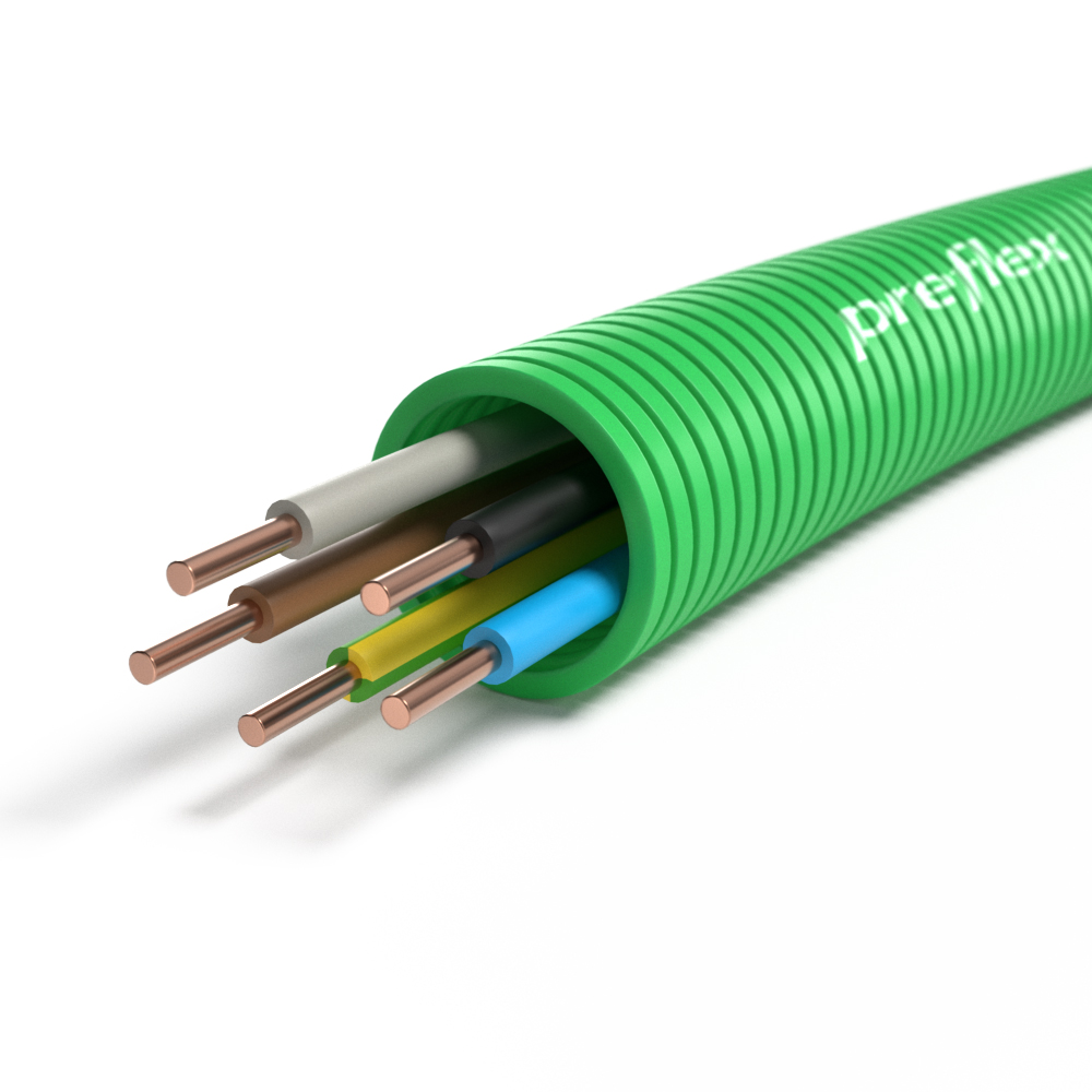 Preflex - Prf SAFE 25mm+H07Z1 U Cca (a1d1s1) 5G6 G/G BL BR ZW GR R50 - 1234000639