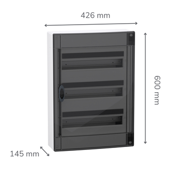 Schneider - : PRISMASET XS OPBOUW 3R18M DEUR 1TB - LVSXM318