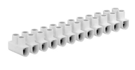 Don Quichotte - Lusterklem 12 polig 10mm kroonsteen zware kabel wit - 904338