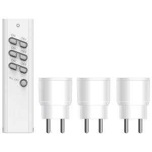 Elix - Draadloos stopcontact set 3 stuks met afstandsbediening - 24093