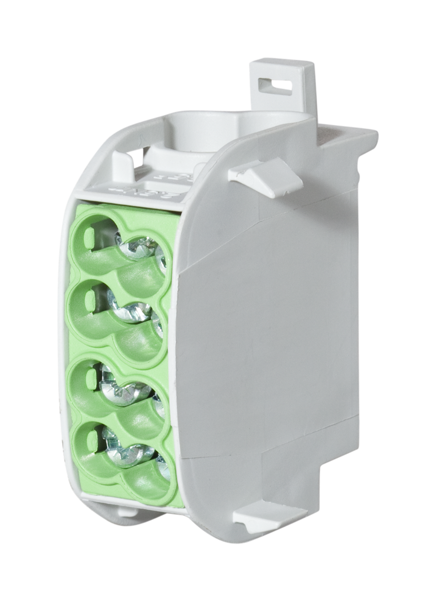 f-tronic - Aardingsklem verdeelkast 25mm² DIN rail groen/geel - 7110190