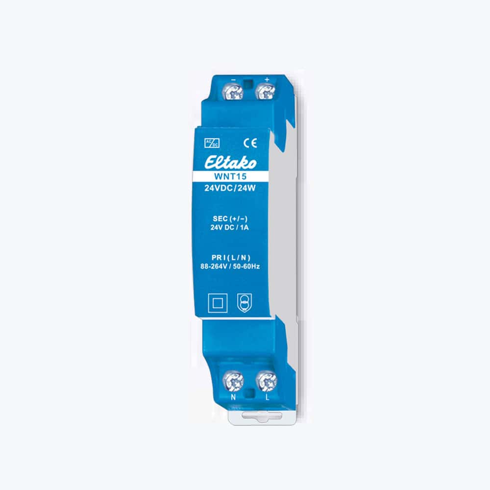Eltako - Voedingsblok voor DIN rail. 88..264V/24VDC 24W - WNT15-24VDC/24W