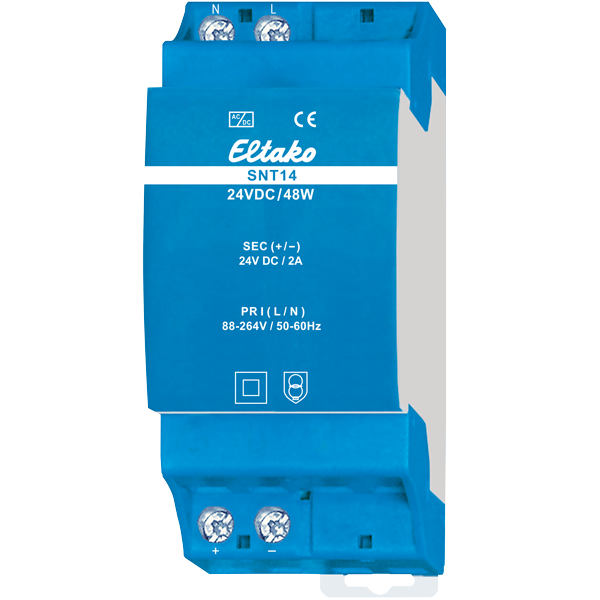 Eltako - Voedingsblok voor DIN rail.230V//24VDC 48W - SNT14-24V/48W