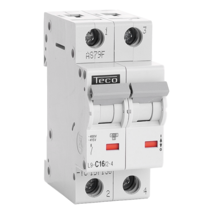 TECO - Automaat 2P 16A 4,5kA Curve C - L9C1624