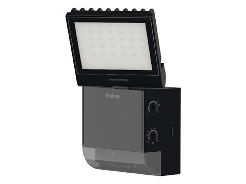 Theben - LED straler 8W + detector ZWART 230VAC 4000K - theLeda S8-100 BK