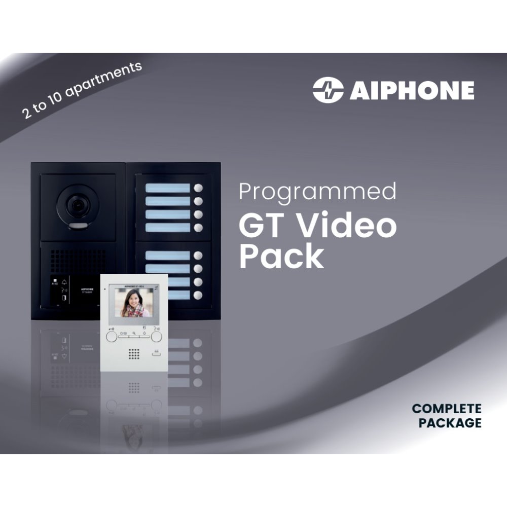 Aiphone - Videofoniepack voor 8 appartementen, zwa - A01008098