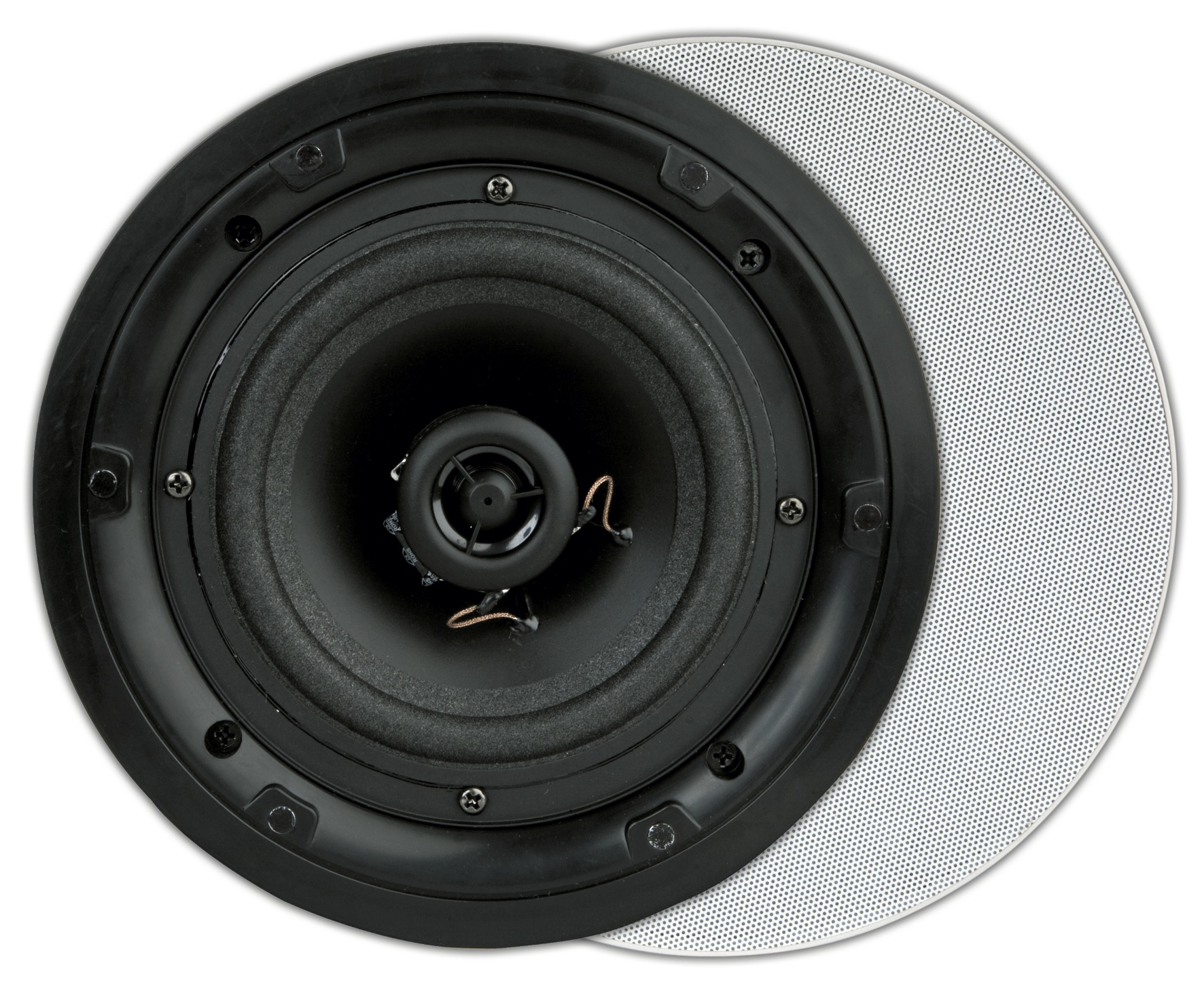 ArtSound - FL401, flat, 2 weg inbouw LS, rond, 60W, wit (2pc) - 00001333