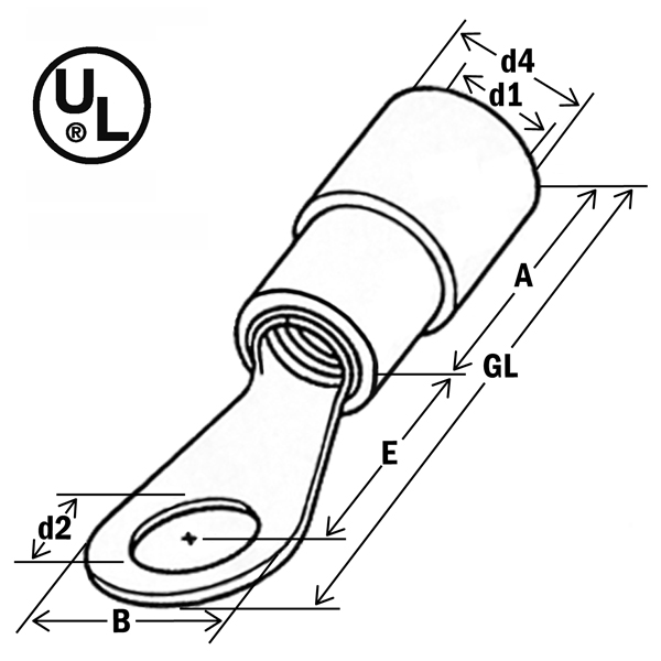 HAUPA - Ringkabelschoen geïsoleerd 4,0 6,0 M6 geel PVC "Smallpack" - 260288/10