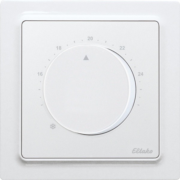 Eltako - Bus temperatuurregelaar m.wiel, E 55, poolwit glanzend - 30055161