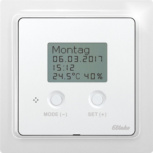 Eltako - Bus thermo/hygrostaat met klok, E 55, antraciet mat - 30055164