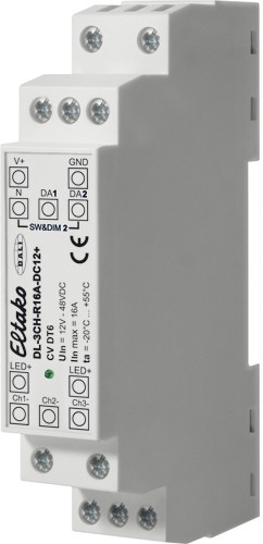 Eltako - DALI dimmer DINrail 3kanalen 12 48VDC LED 16A - 33000024