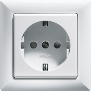 Eltako - Schuko DSS met contactdoos bovendeel, zuiver wit glanzend - 30000655