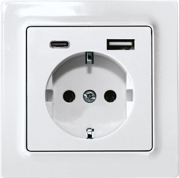Eltako - Schuko DSS met contactdoos bovendeel,met USB A en USB C adap - 30055897