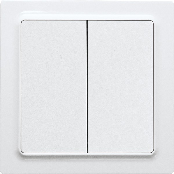 Eltako - Draadloze zenddrukknop met batterij 4 kanalen poolwit mat E - 30055683