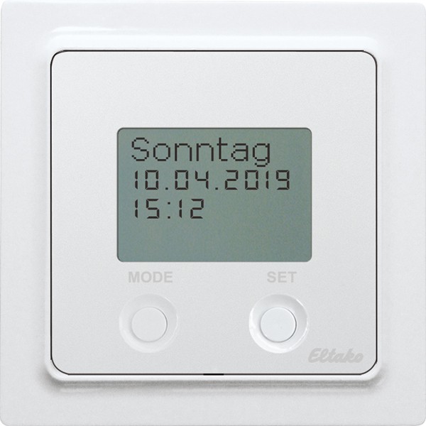 Eltako - Draadloze schakelklok+display astro+zonnewende E55 antracie - 30055806