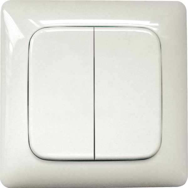 Eltako - Zenddrukknop 4 kan., Busch Reflex & Duro alpine wit - 30000226