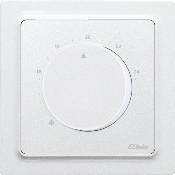 Eltako - Draadloze t°regelaar instelwieltje+batterij E 55 zuiver wit - 30055769