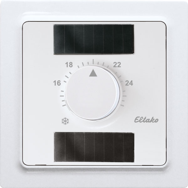 Eltako - Draadloze t°regelaar cel+batterij E 55 poolwit glanzend - 30055791