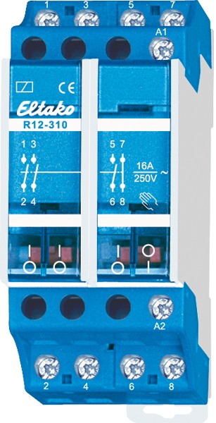 Eltako - Elektromechanische schakelrelais 3NO+1NC 16A - 22310030