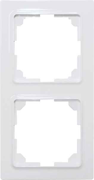 Eltako - Kader E design dubbel [55] sensoren, zuiver wit glanzend - 30055827