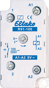 Eltako - Elektromechanische Inbouwschakelrelais 1NO 10A - 91100410