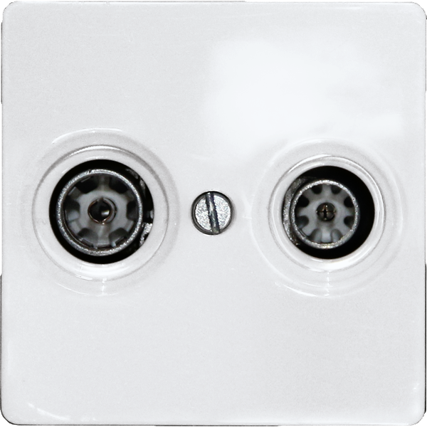 Eltako - TV/radio afdekking 2 voudig voor E 55 kaders poolwit mat - 30055832