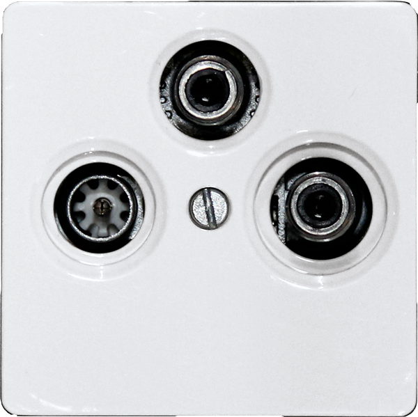 Eltako - TV/radio afdekking 3 voudig voor E 55 kaders zuiver wit glan - 30055840