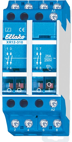 Eltako - Elektromechanische schakelrelais 3NO+1NC 25A - 22310930