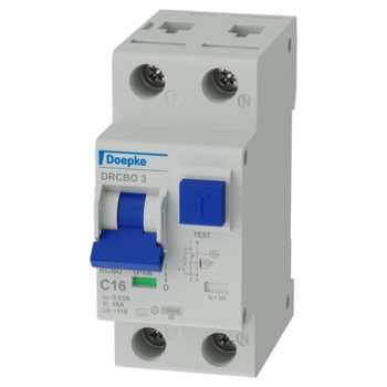 Doepke - DRCBO 3 aardlekautomaat 1P+N C16 30mA type A 110V - 09932224