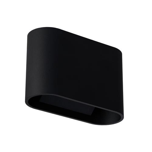 Europole - Wandlicht OVALY zwart 4000K 394lm 8W 100° IP65 (Licht : bove - 37953