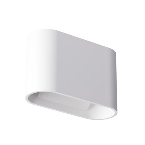 Europole - Wandlicht OVALY wit 3000K 394lm 8W 100° IP65 (Licht : boven+ - 37951