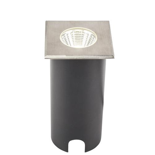 Europole - COLOSS 1 230 vierkant inox geborsteld 4000K 430lm 5W 23° - 53991