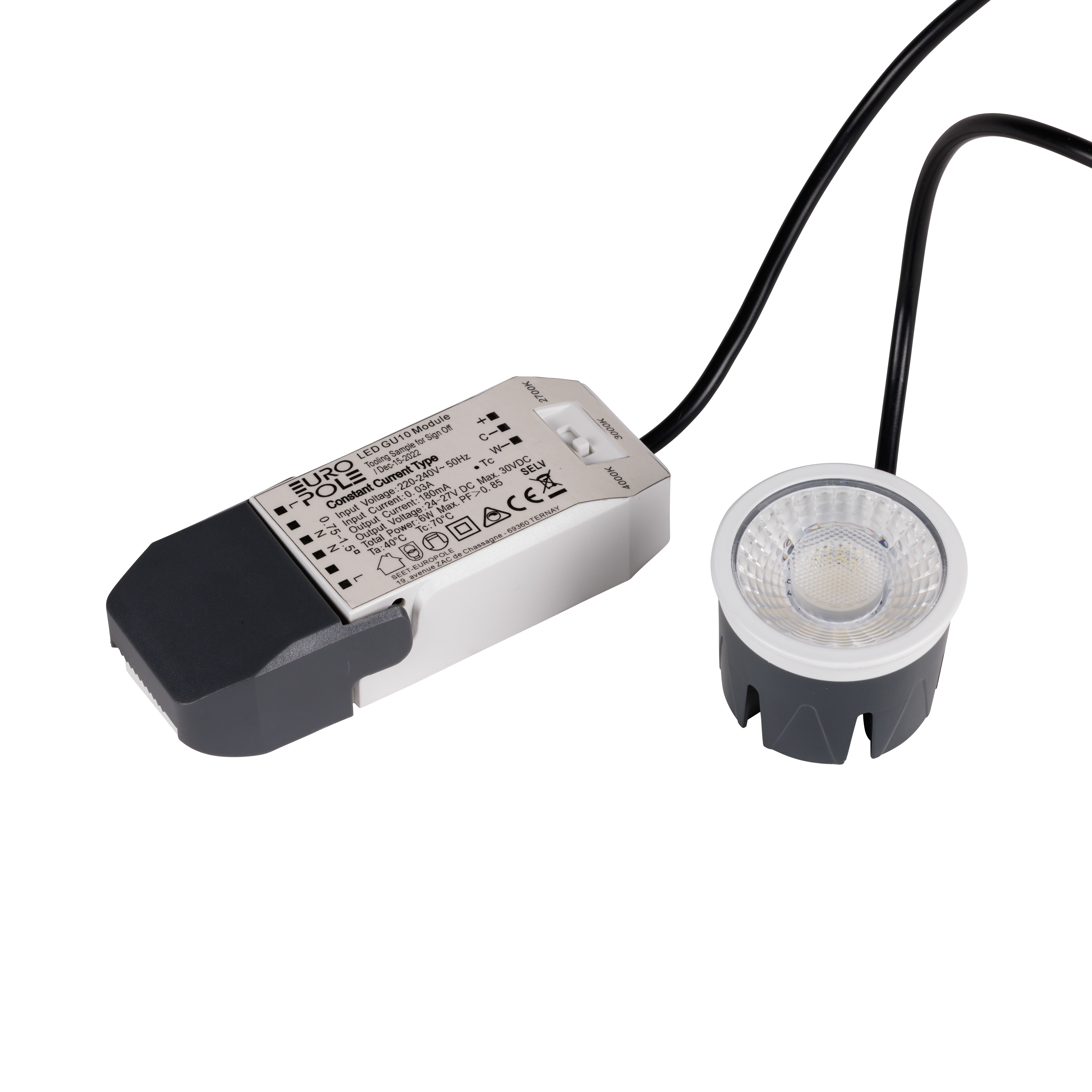 Europole - Module LED'UP UNIVERSAL SWITCH RETROFIT 6W 60° 230VAC/27VDC - 57096