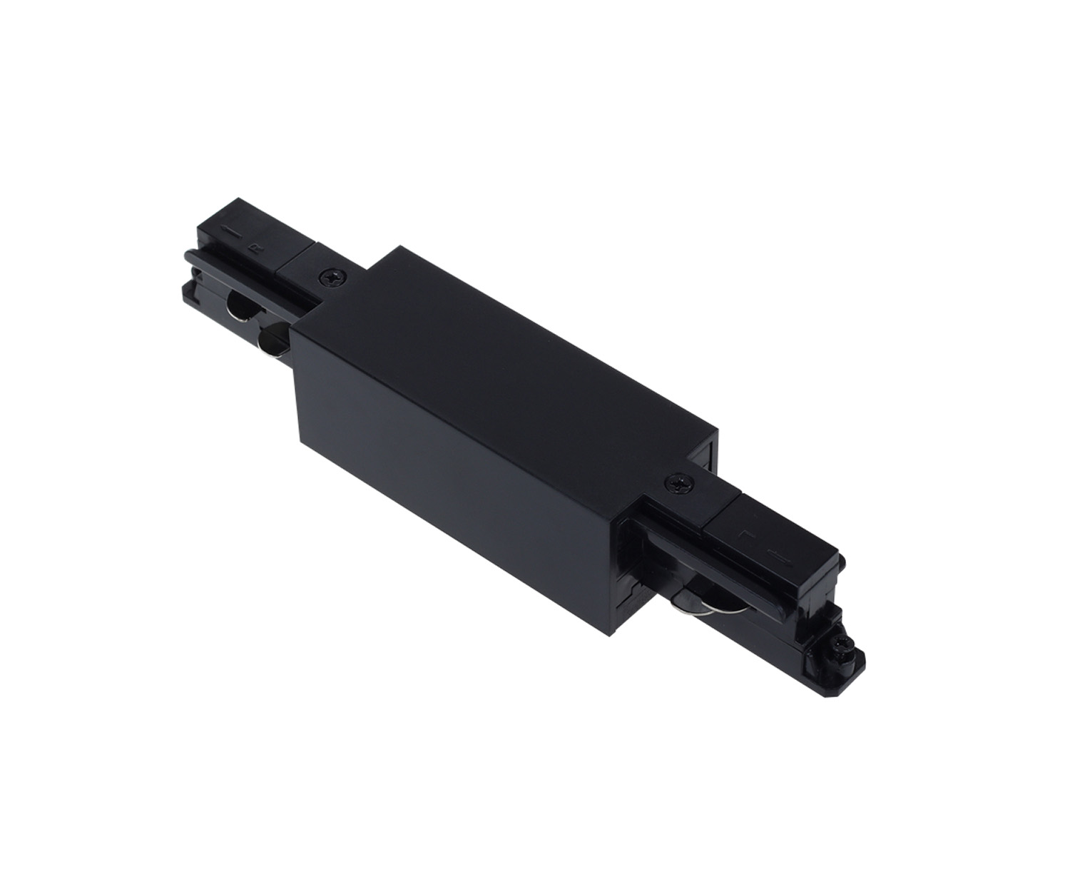 Unibright - 3 fase rail straight connector zwart - 3SCONB