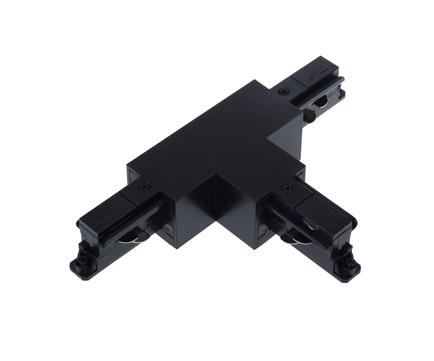 Unibright - 3 fase rail T connector zwart links/rechts - 3TCONLRB