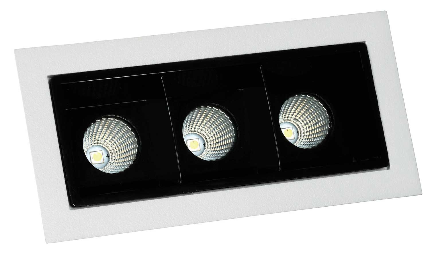 Unibright - Xline axxent downwlight wit / zwart 6W 3000 K 600 Lm - AX32BW