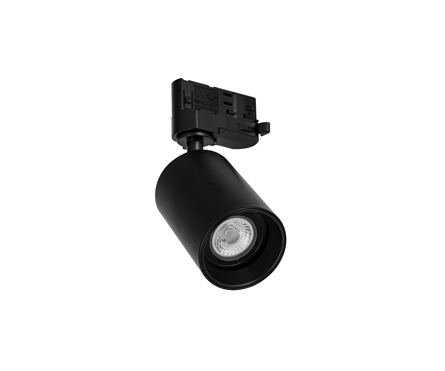 Unibright - 3 Fase Track light Drum Mini zwart lamp Led GU10 6W incl. - DR3FGU1027B