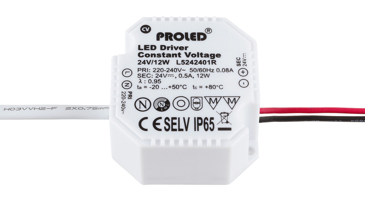 Proled - Voeding voor inbouwdoos IP65 24Vdc 12W - L5242401R2G