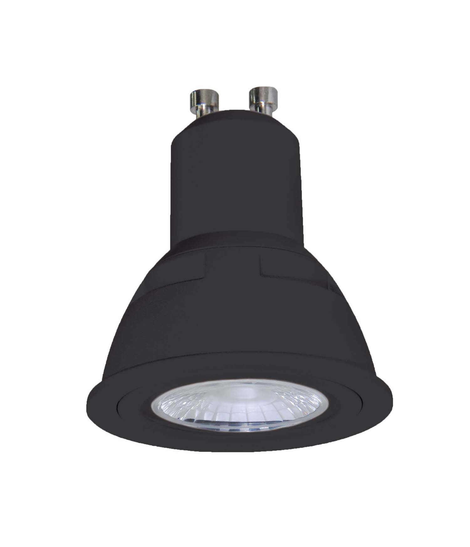 Unibright - Highpower LED reflectorlamp 50 mm zwart 2700K 470 lm - L5W27DB