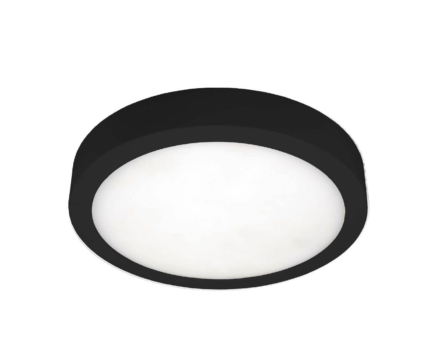 Unibright - Moon zwart diam 300 mm opaal plexiglas 3CCT 2700K/3000 - MN30024WBCCT