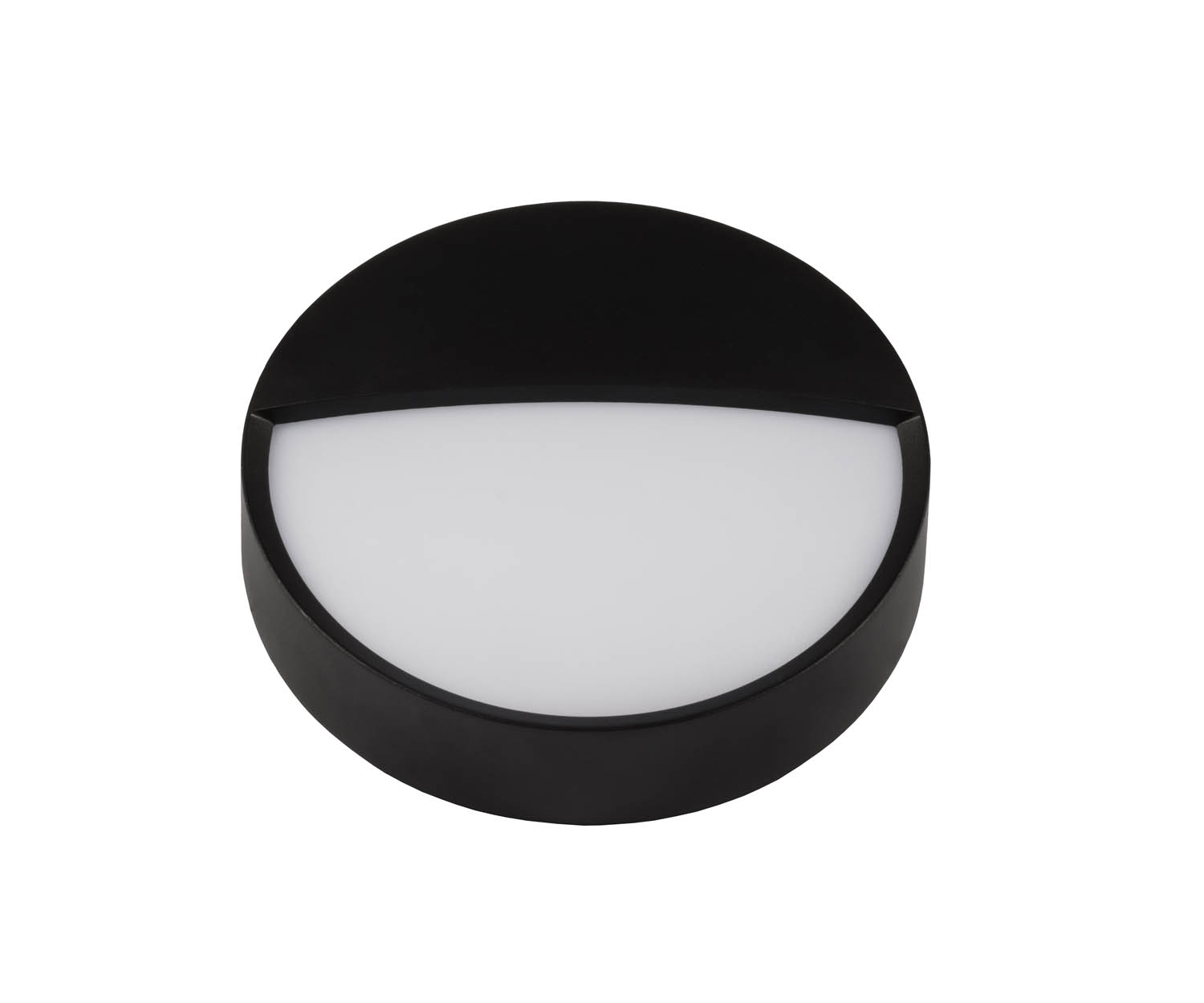 Unibright - Moon diam 250 mm opaal plexiglas zwart 3000K IK 10 - MNPW25012B