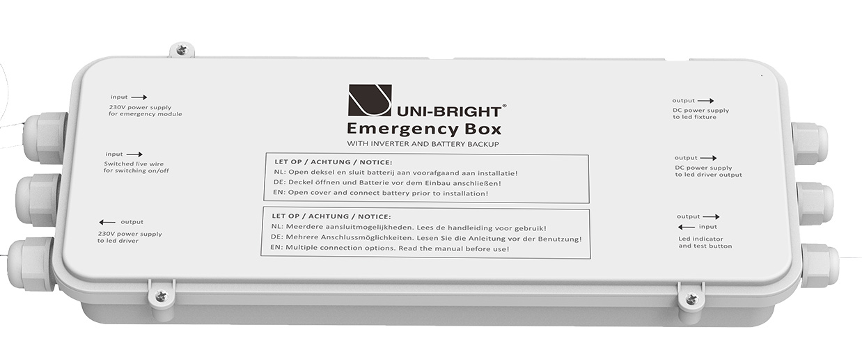 Unibright - Noodunit 20 60 Vdc 2.5W IP40 Uitgevoerd met Auto test in - UEB3000