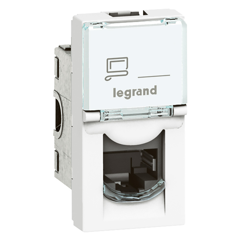 Legrand - RJ45 cat 6 UTP 1 mod wit LCS² Mosaic witte kleur - 076561