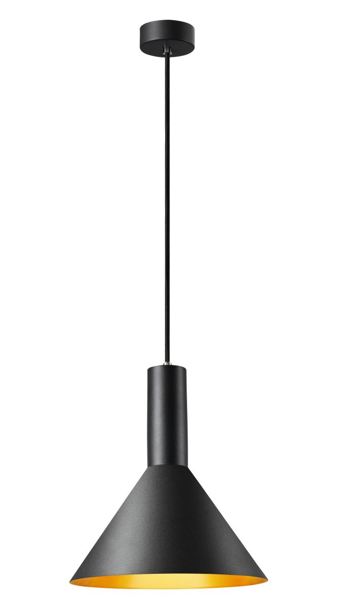 SLV - PHELIA 25 binnen hanglamp kap diameter 27,5 cm zwart/goud - 1002949