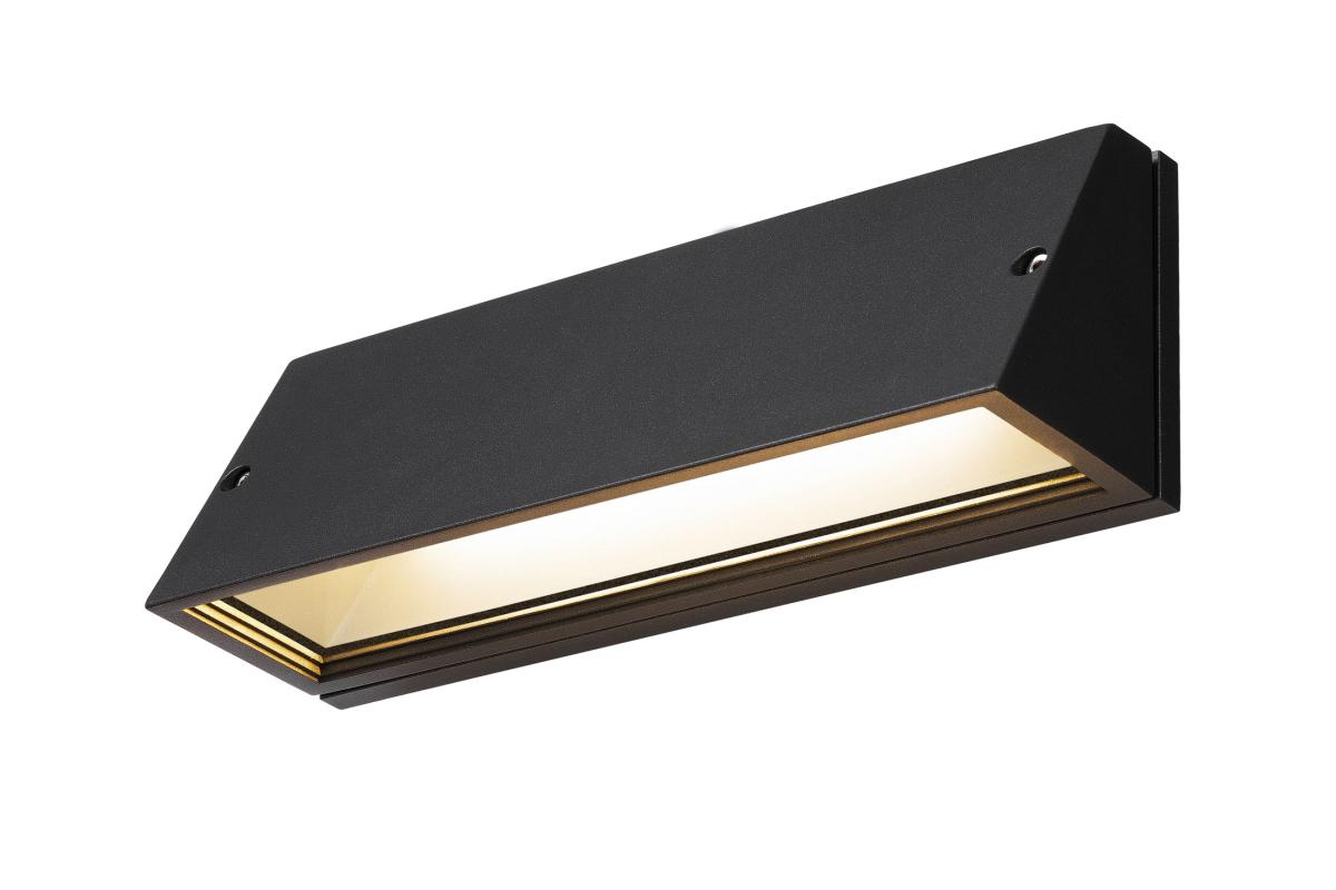 SLV - PEMA® outdoor LED wandarmatuur zwart CCT Switch 3000/4000 K - 1003453