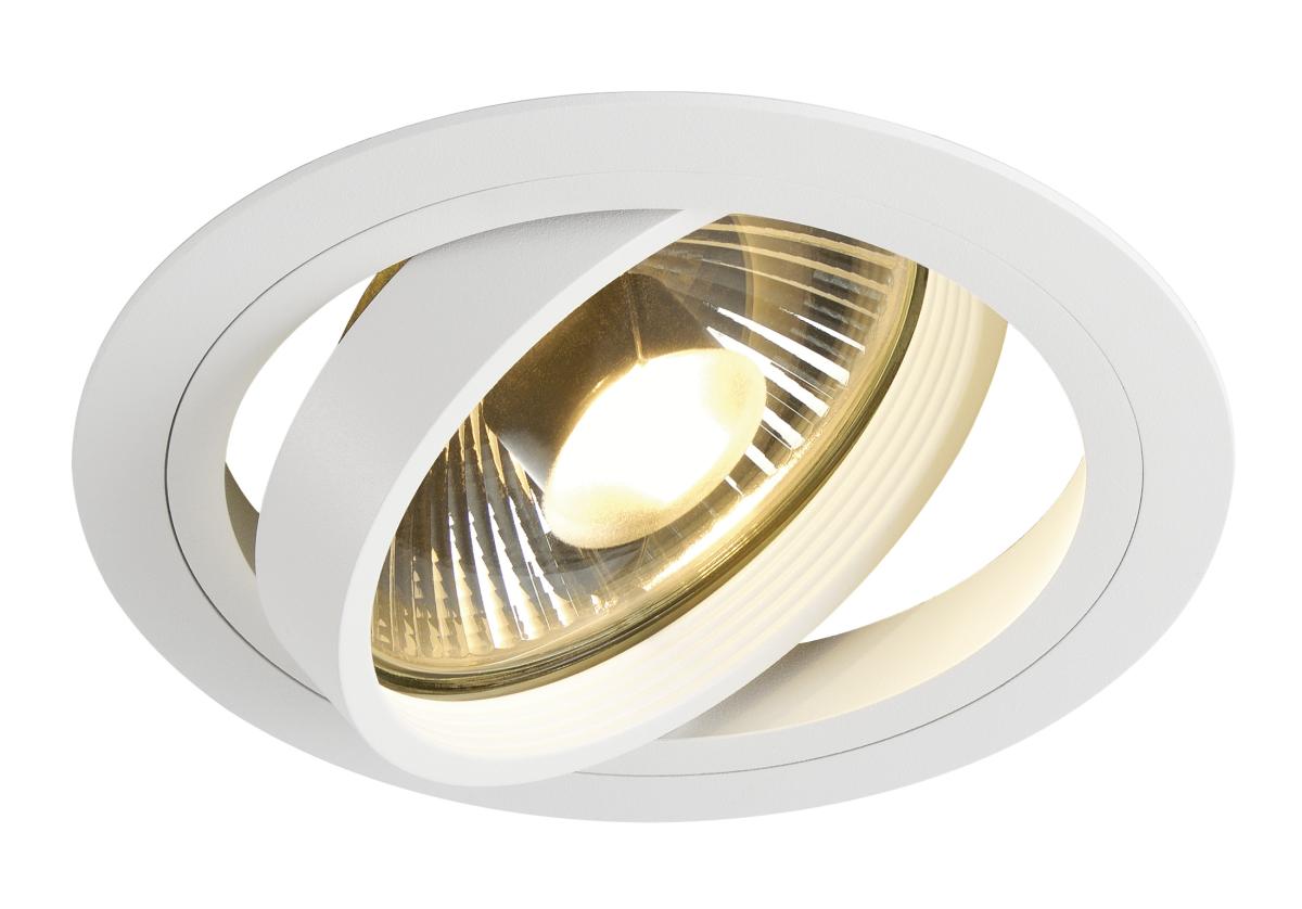 SLV - NEW TRIA ES111 downlight, rond , mat wit, max. 75 W, incl. - 113540