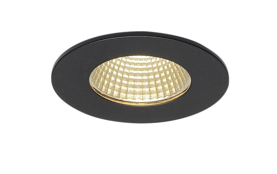 SLV - PATTA I, plafondinbouwlamp, rond, matzwart, 38°, 3000 k - 114420